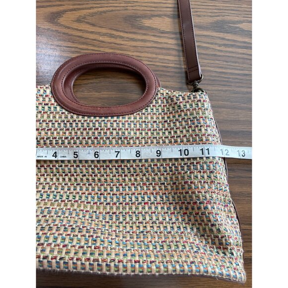 Fossil short handle woven bag with removable shoulder strap - Picture 8 of 10